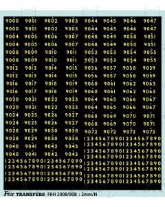 Cabside Numbersets for BR Standards