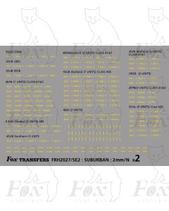 SOUTHERN ELECTRIC - SUBURBAN - Fully-made-up Numbersets  and small detailing