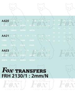 GWR Brake Van Livery Elements diagrams AA20/21/23 (1939-47)