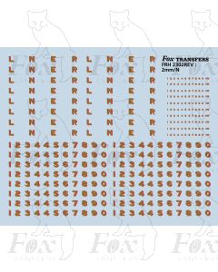 LNER Later Lettering/Numbering Gold face for some for black Locos