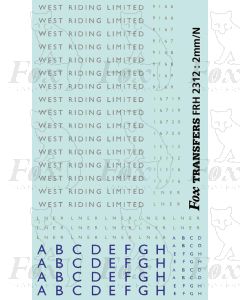 West Riding Limited Coaching Stock Livery Elements