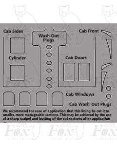 LNER A3 Class Loco white/black lining for cab detailing