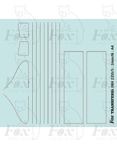 Gresley A4, P2 & B17 Loco Lining Set