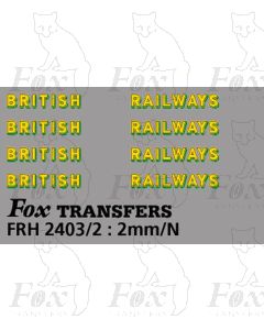 SR - BRITISH RAILWAYS Bulleid Sunshine Lettering