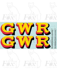 GWR Locomotive Initials yellow/red/black