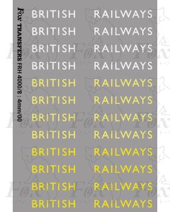 Original LNER style British Railways Lettering