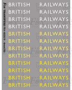 Original LNER style British Railways Lettering