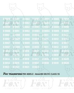 Diesel Deltic Class 55 Numbersets