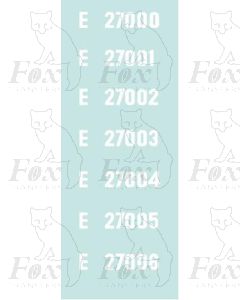 PRE-TOPS Classes 76/77 - Woodhead Electrics - numbersets