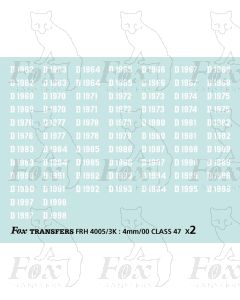 Diesel Class 47 Numbersets