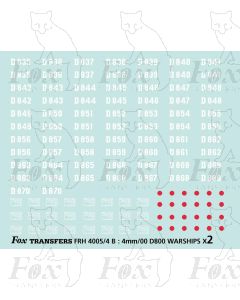 Warship Class locomotive running numbersets