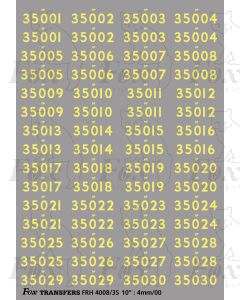 Cabside numbersets for Bulleid Merchant Navy