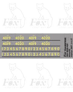 Cabside numbering for Stanier 3MT 2-6-2T locos