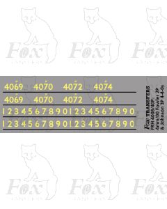 Cabside numbering for Fowler 2P & Johnson 3P 4-4-0 loco