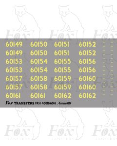 Cabside Numbersets 60149-60163