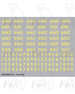 Cabside numbersets 6160/6161/6162/6163/6164/6165/6166/6167 for B17/B2 Classes