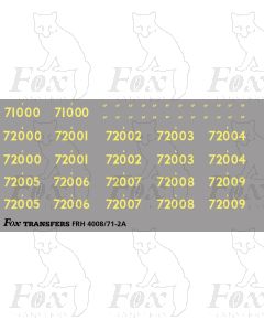 Cabside Numbersets for BR Standards