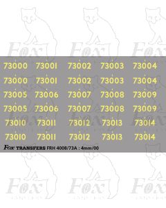 Cabside Numbersets for BR Standards