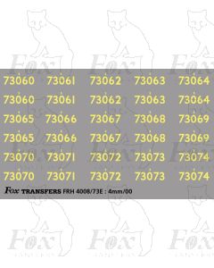 Cabside Numbersets for BR Standards