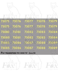 Cabside Numbersets for BR Standards