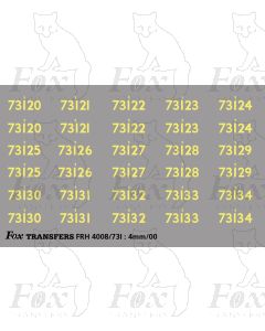 Cabside Numbersets for BR Standards