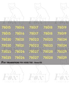 Cabside Numbersets for BR Standards