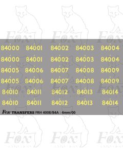 Cabside Numbersets for BR Standards