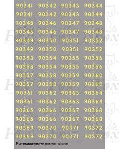 Cabside Numbersets for BR Standards