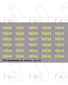 Cabside Numbersets for BR Standards (92030-92044)