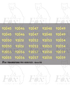 Cabside Numbersets for BR Standards (92045-92059)