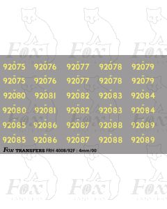 Cabside Numbersets for BR Standards (92075-92089)