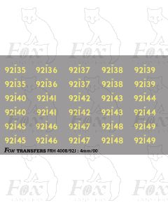 Cabside Numbersets for BR Standards (92135-92149)