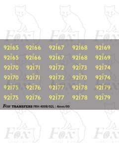 Cabside Numbersets for BR Standards (92165-92179)