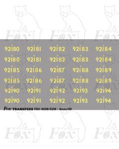 Cabside Numbersets for BR Standards (92180-92194)