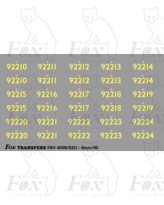 Cabside Numbersets for BR Standards (92210-92224)