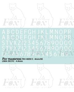 Loco/DMU Train Reporting Alpha-Numerics 4.4mm (As FRH4009)