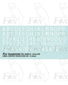 Loco/DMU Train Reporting Alpha-Numerics 4.3mm (As FRH4009)