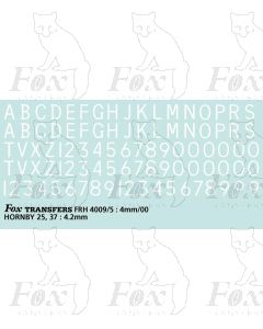 Loco/DMU Train Reporting Alpha-Numerics 4.2mm (As FRH4009)