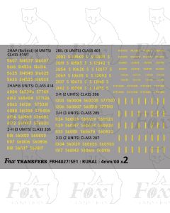 SOUTHERN ELECTRIC - RURAL - Fully-made-up Numbersets  and small detailing