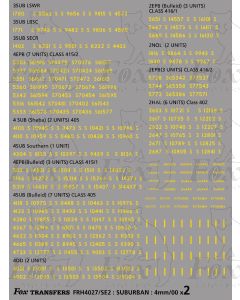 SOUTHERN ELECTRIC - SUBURBAN - Fully-made-up Numbersets  and small detailing