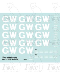 GWR Brake Van Livery Elements diagrams AA11/13 (1904-19)