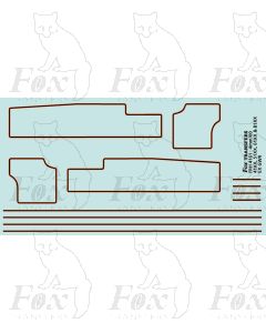 GWR Collett 2-6-2 Classes 31, 41, 51, 61, 81 Tank Locomotive Lining Set