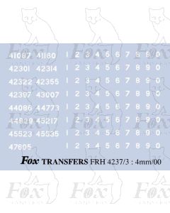 LMS san serif BLOCK Smokebox Numbering