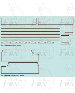 Stanier Jubilee Class 6P5F/7P 4-6-0 Tender Engine Lining Set