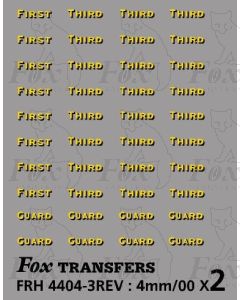 SR Bulleid Sunshine Coach Classifications (FIRST, THIRD & GUARD)