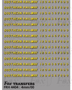 SR Bulleid Sunshine Coach Lettering/Numbering