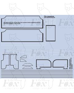 Schools Class Tender Locomotive lining set - White and Black