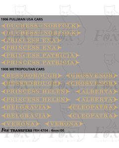 Pullman Namesets 