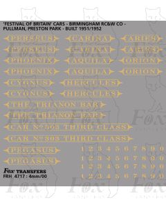 Pullman Namesets and Numbersets