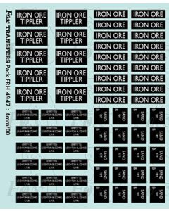 Iron Ore Tippler and Sand Wagon Markings